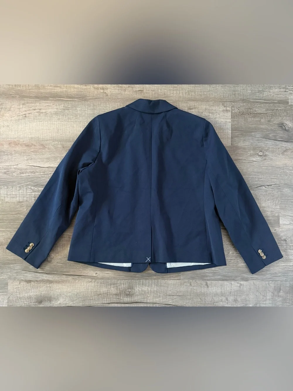 NWT! J. Crew Cotton Blend Two Button Blazer Navy Blue 18 Office Career Modest